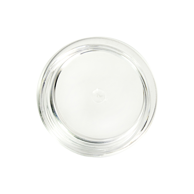 Mini PS round shape 3g 5g plastic cosmetic cream jar with colorful lid