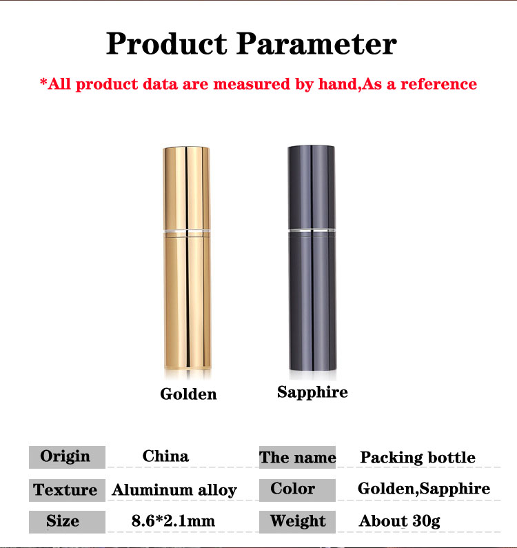 Mini Perfume Bottle Parfum Spray Arabic Glass Metal Bottles Branded Amber Small Empty Sprays Atomizers Perfume bottle