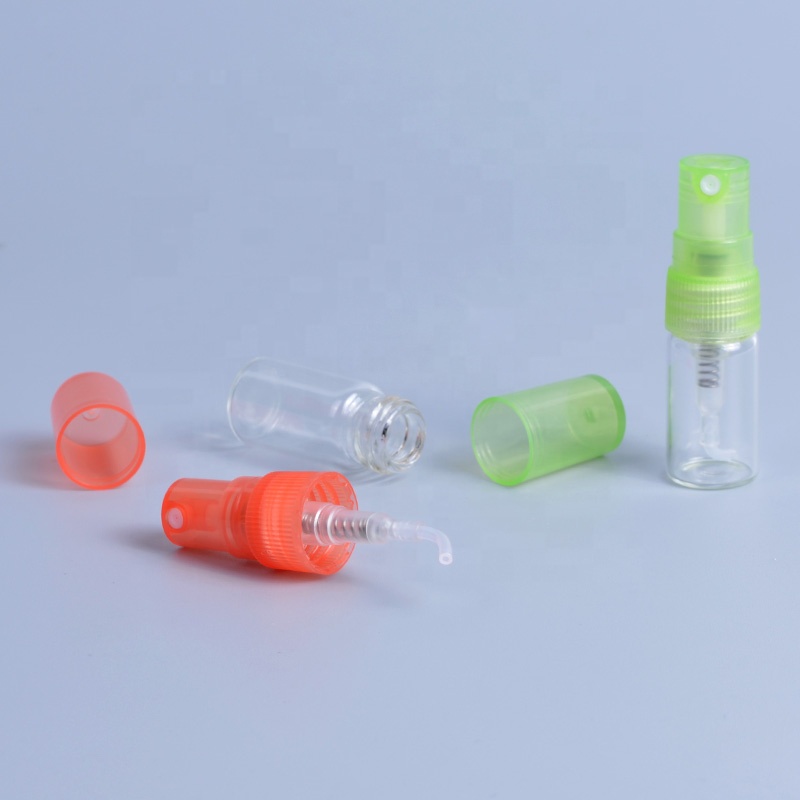Mini Pocket 2ml Refillable Empty Clear Glass Perfume Bottles Portable Parfum Bottle with Plastic Spray Atomizer Wholesale