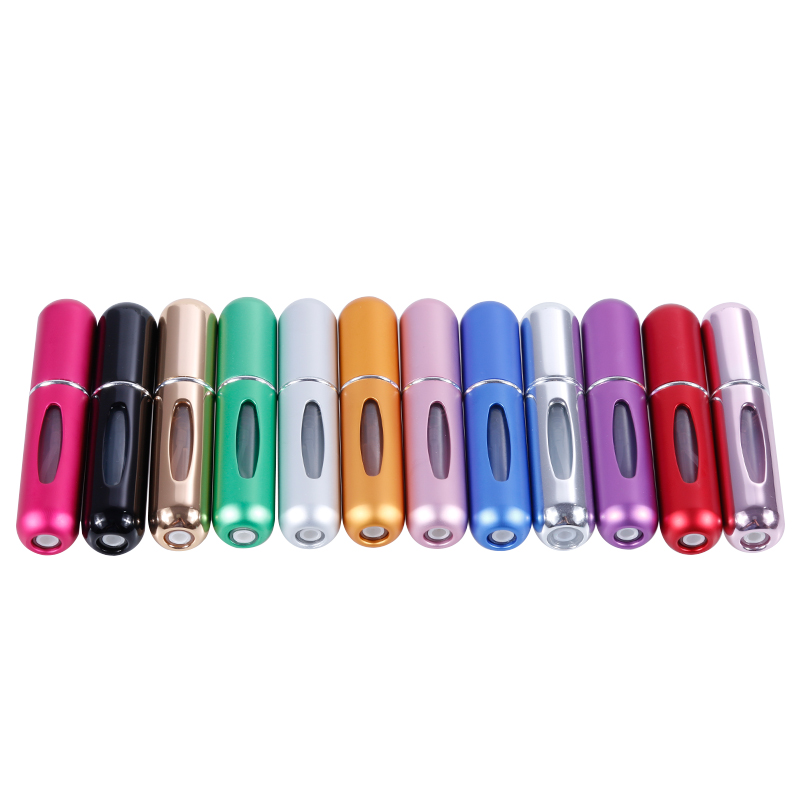 Mini Portable Refillable 8ml 5ml Perfume Aluminum Atomizer Spray Cosmetic Bottle