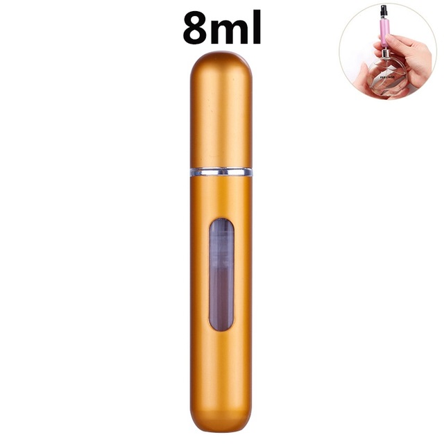 Mini Portable Refillable 8ml 5ml Perfume Aluminum Atomizer Spray Cosmetic Bottle