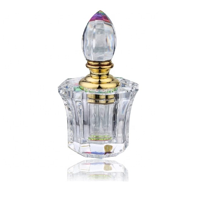 Mini Portable Refillable Crystal Glass Perfume Bottles Simple Essential Oil Bottle Decoration