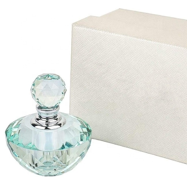 Mini Portable Refillable Crystal Glass Perfume Bottles Simple Essential Oil Bottle Decoration