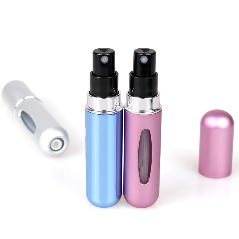 Mini Portable Refillable Perfume Spray Bottle Marbling Aluminum Makeup Water Atomizer Bottle Empty Container Travel Bottle Tool