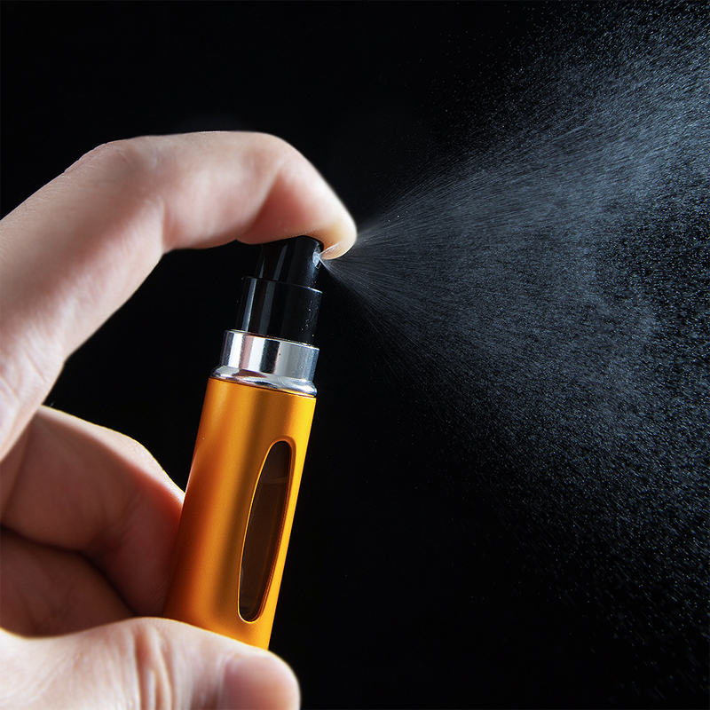 Mini Portable Refillable Perfume Spray Bottle Marbling Aluminum Makeup Water Atomizer Bottle Empty Container Travel Bottle Tool