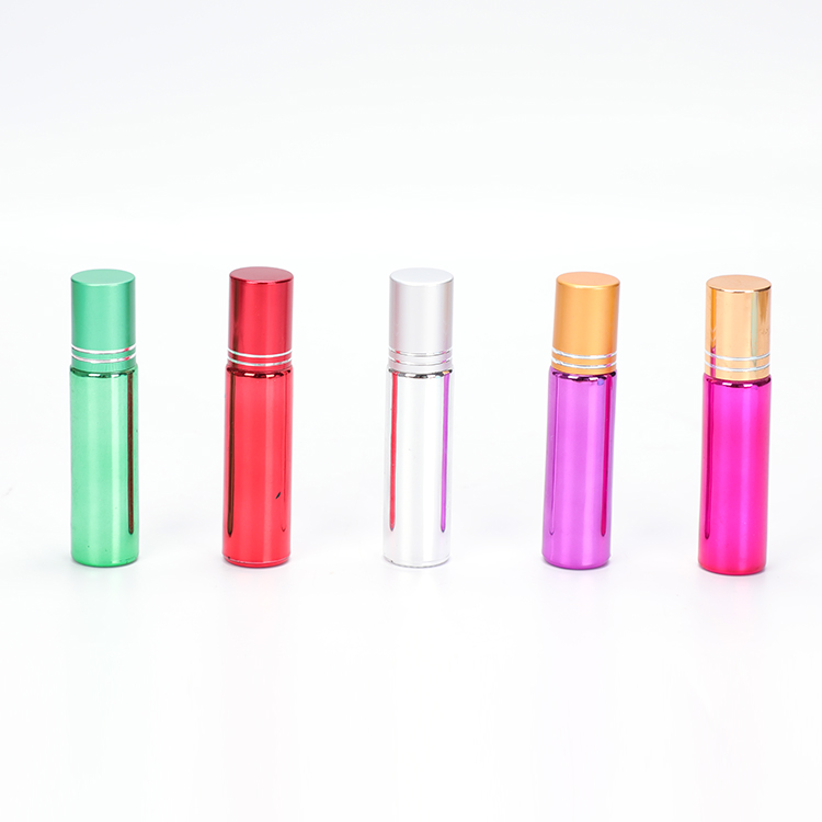 Mini Portable Refillable Round 10ml color Perfume Glass Spray Bottles