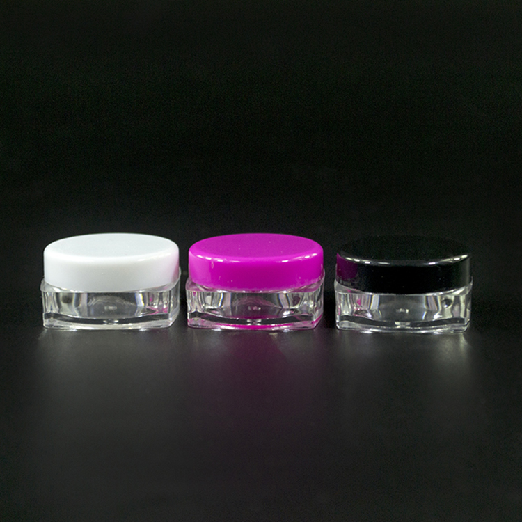Mini Sample Cosmetic Containers Lip Balm Jars Pot White Tops 3 Gram