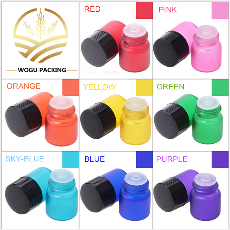 Mini Sample Essential oil bottles 1Ml Frosted Colored Small Glass tube bottle