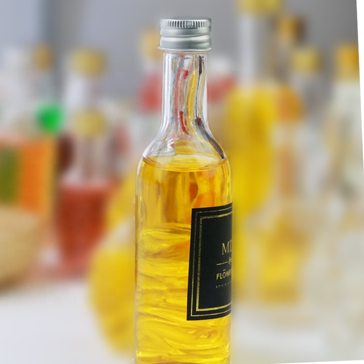 Mini Seal 50 ML/ 100ML Empty Glass with White Wine Bottle Brewed