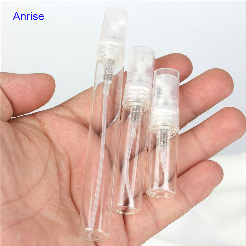Mini Size 2ml 3ml 5ml 10ml Clear Glass Vial Perfume Spray Atomizer Sample Bottle
