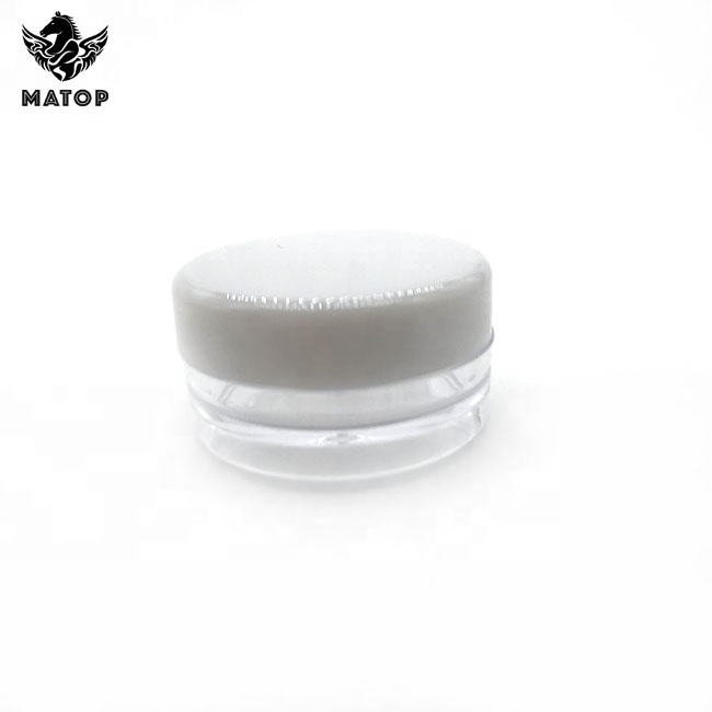 Mini Size empty cream plastic Small cosmetic jar with plastic cap