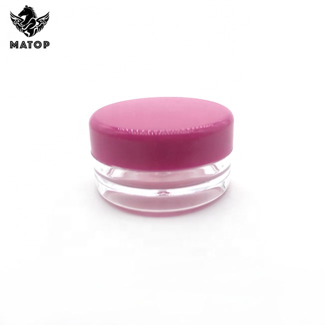 Mini Size empty cream plastic Small cosmetic jar with plastic cap