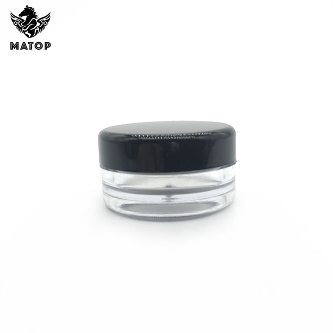 Mini Size empty cream plastic Small cosmetic jar with plastic cap