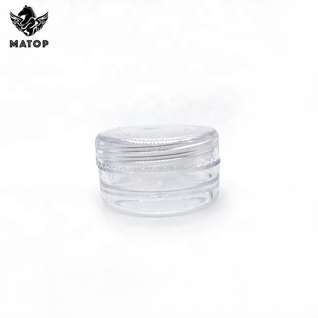 Mini Size empty cream plastic Small cosmetic jar with plastic cap