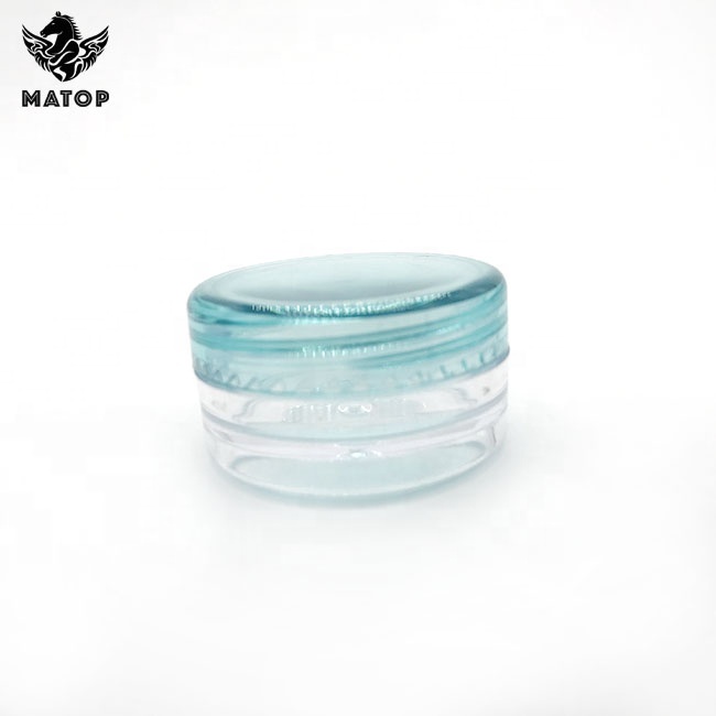 Mini Size empty cream plastic Small cosmetic jar with plastic cap