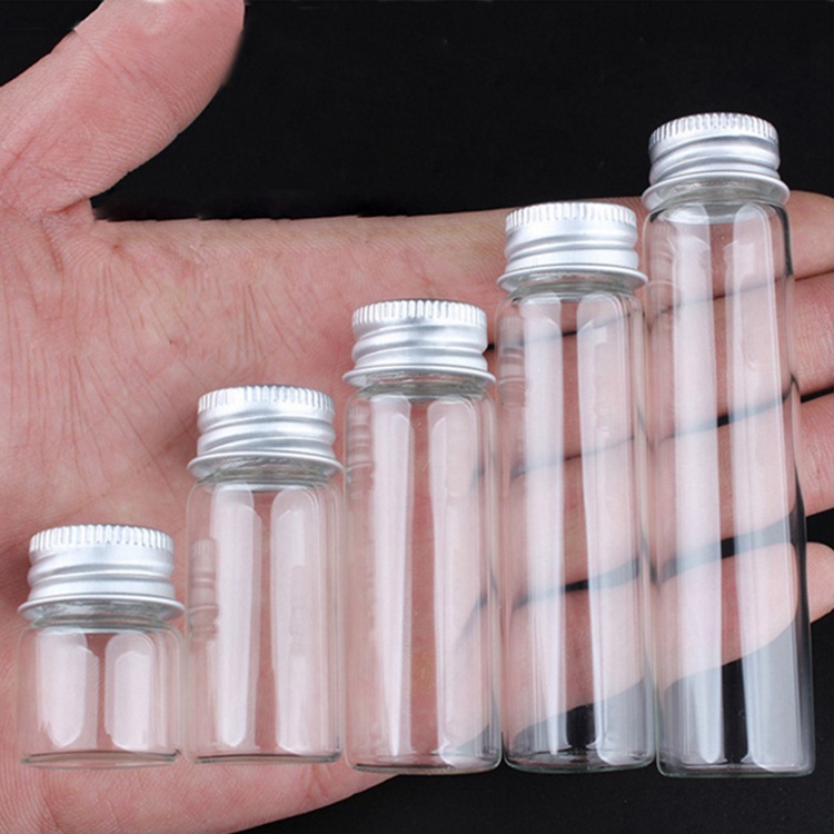 Mini Small Tiny Wishing Glass Bottles Vial with Cork Stopper
