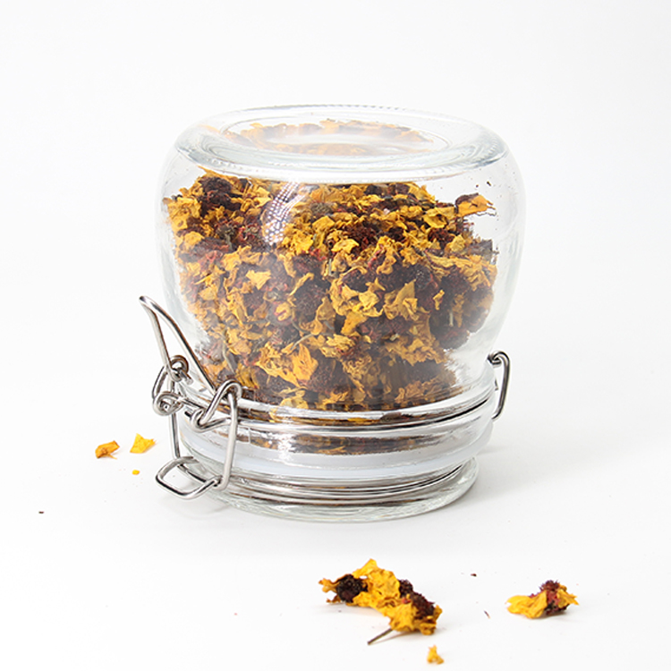 Mini Square Clear Kitchen Storage Glass Spice Jar Container With Airtight Lids