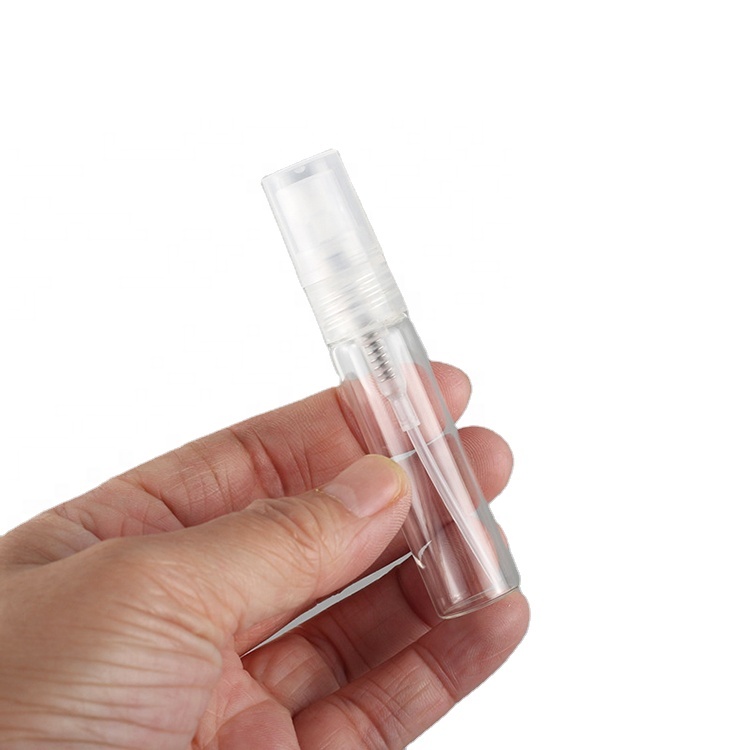 Mini Travel Sample Packaging 2ml 3ml 5ml Refillable Plastic Perfume Spray Bottle Wholesale