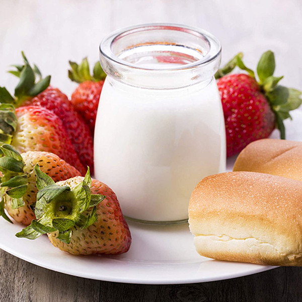 Mini Yogurt Jar 150ml Pudding Container Party Favor Glass Jar with Cork Lid