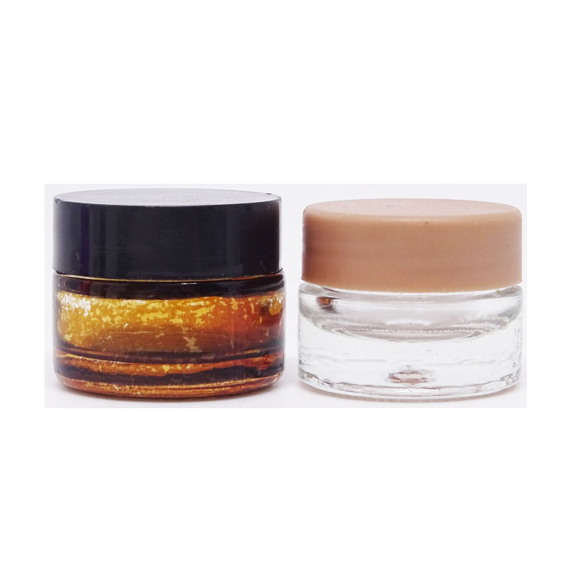 Mini beauty clear skin care cream face cream 3g 5g 10g clear glass cosmetic jar with lid packing