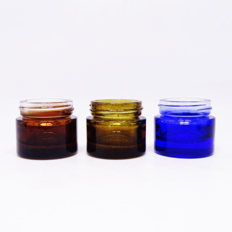 Mini beauty clear skin care cream face cream 3g 5g 10g clear glass cosmetic jar with lid packing
