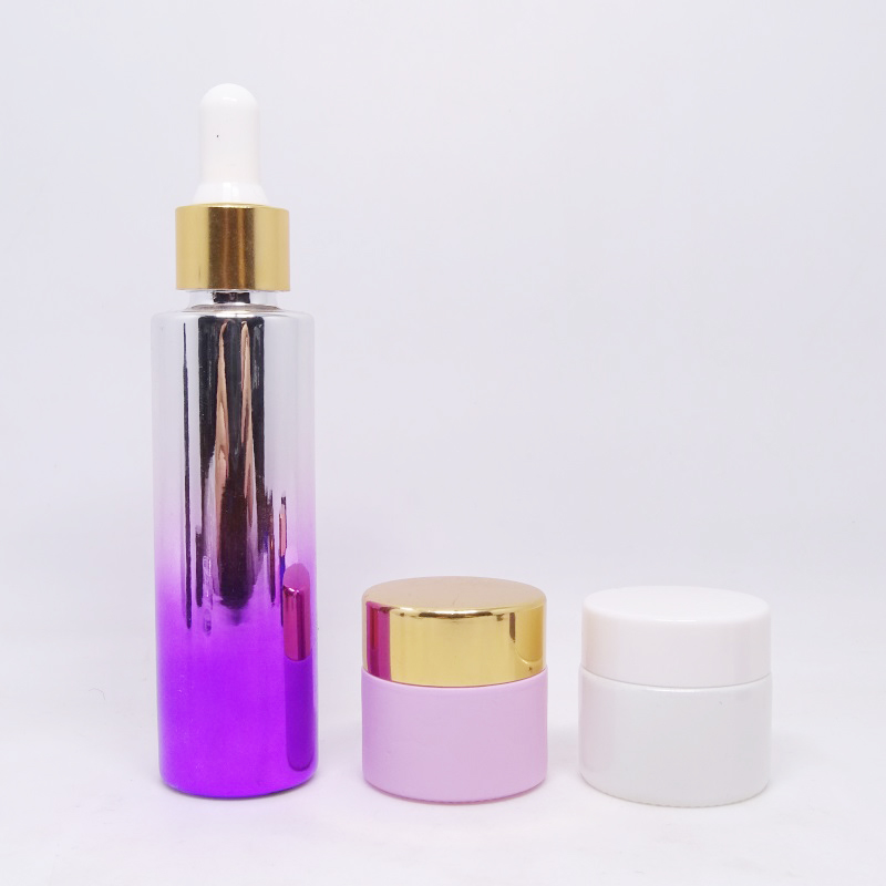 Mini beauty clear skin care cream face cream 3g 5g 10g clear glass cosmetic jar with lid packing