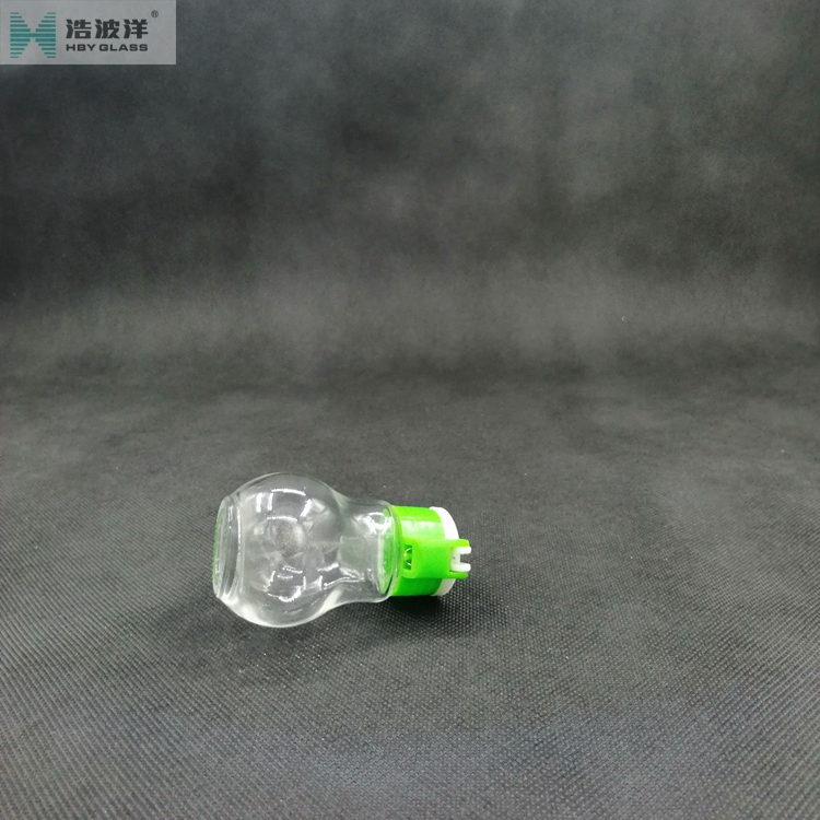 Mini bulb shaped 47ml spice pepper glass bottle with plastic cap