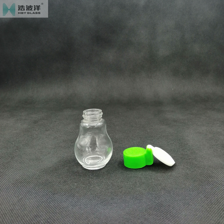 Mini bulb shaped 47ml spice pepper glass bottle with plastic cap