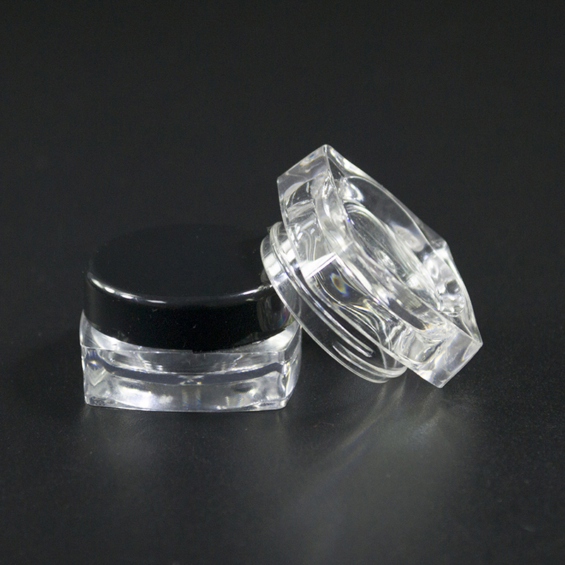 Mini capacity clear cosmetic easy to carrier 3g 5g plastic cream jar with pp lid