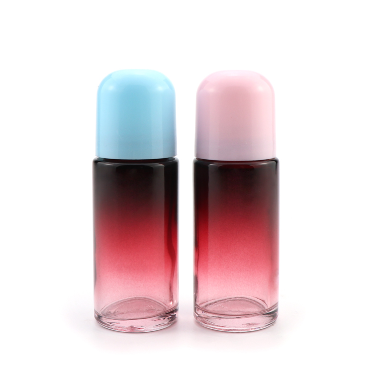 Mini colorful 20ml 30ml 50 ml Plastic roller glass roll on deodorant bottle for personal skin care