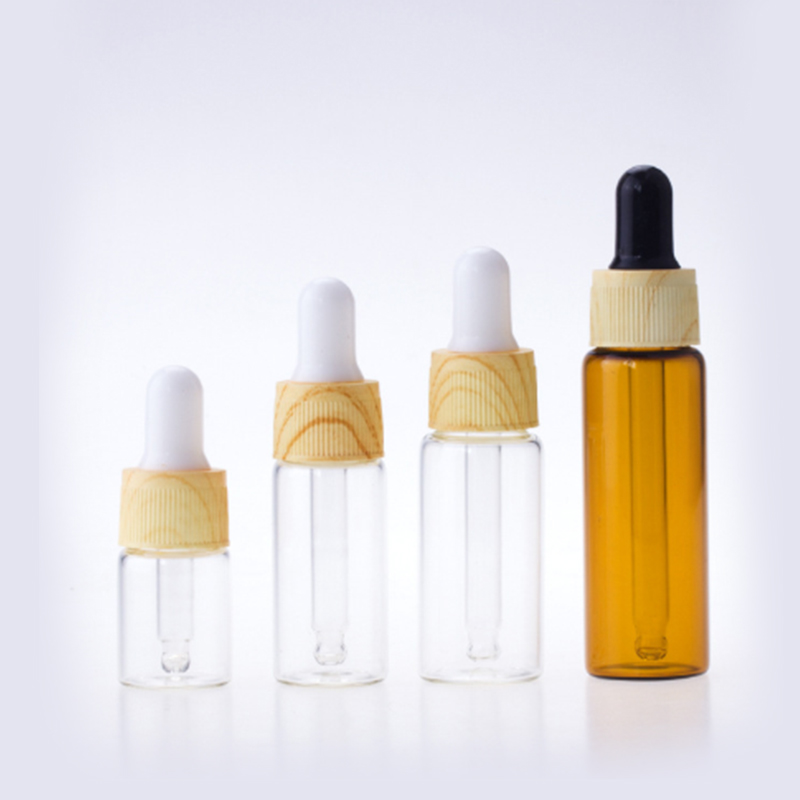 Mini essential oil amber clear amber frosted serum lotion cosmetic skincare samples 0.5oz 5ml 10ml glass dropper bottle