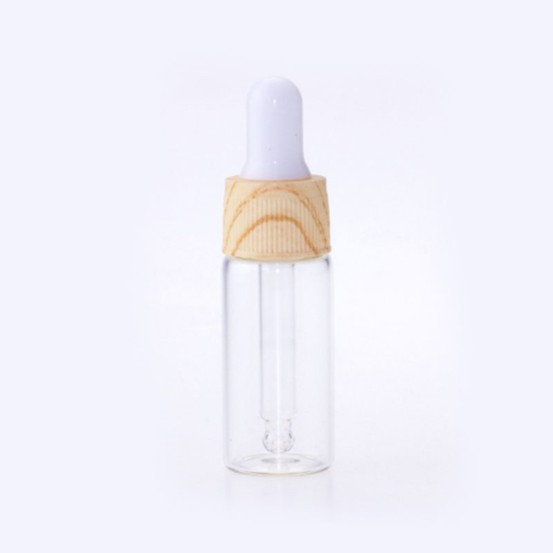 Mini essential oil amber clear amber frosted serum lotion cosmetic skincare samples 0.5oz 5ml 10ml glass dropper bottle