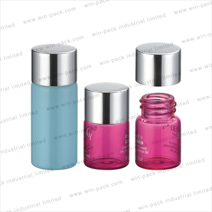 Mini glass test cosmetic tube container 10ml clear glass bottles for essential oils