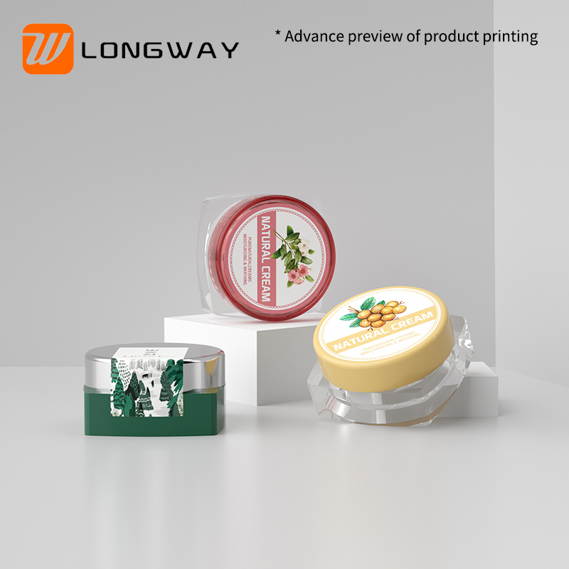 Mini luxury small colorful 3g 5g cosmetic empty plastic square pigment balm cream jar with lid for nail powder container 5ml