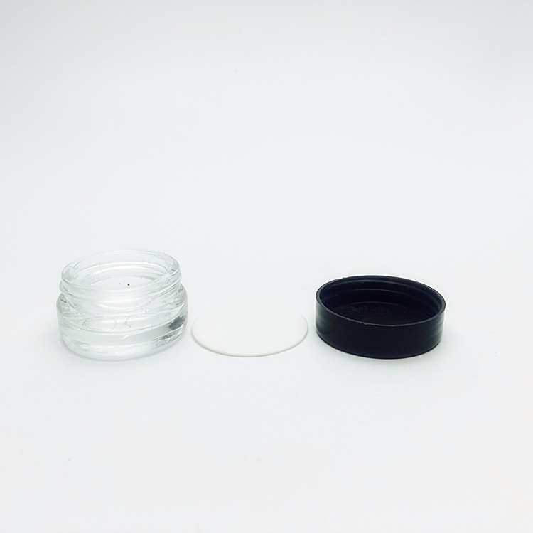 Mini makeup sample 3ml cosmetic glass jar for face cream eyeliner lipstick