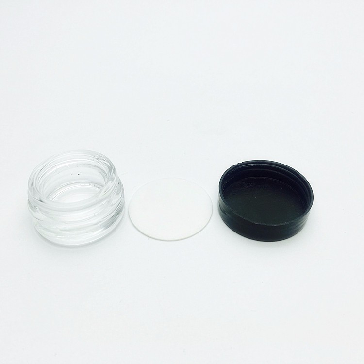 Mini makeup sample 3ml cosmetic glass jar for face cream eyeliner lipstick