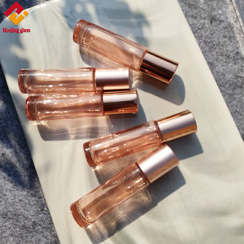 Mini orange slim perfume skincare essential oil bottle roller on ball glass bottle