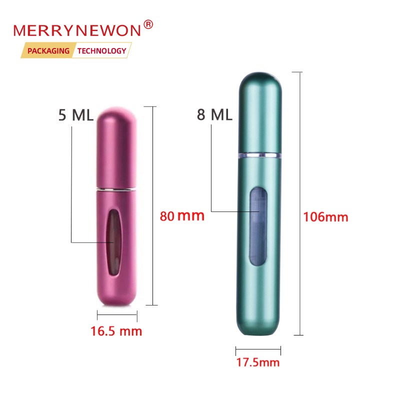 Mini perfume bottle with spray atomizer wholesale luxury reusable refillable perfume bottle for men women 5ml 8ml