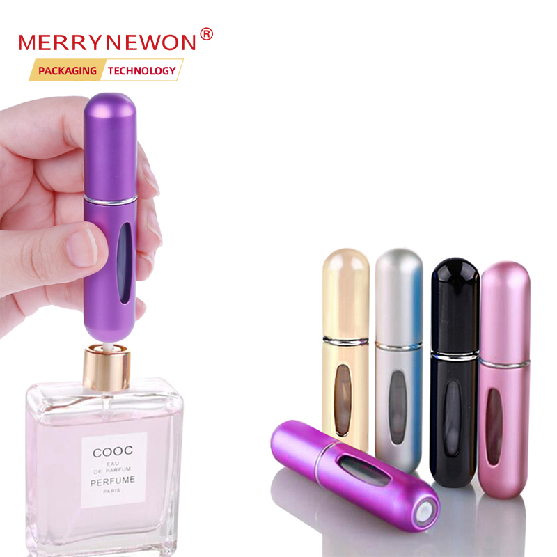 Mini perfume bottle with spray atomizer wholesale luxury reusable refillable perfume bottle for men women 5ml 8ml