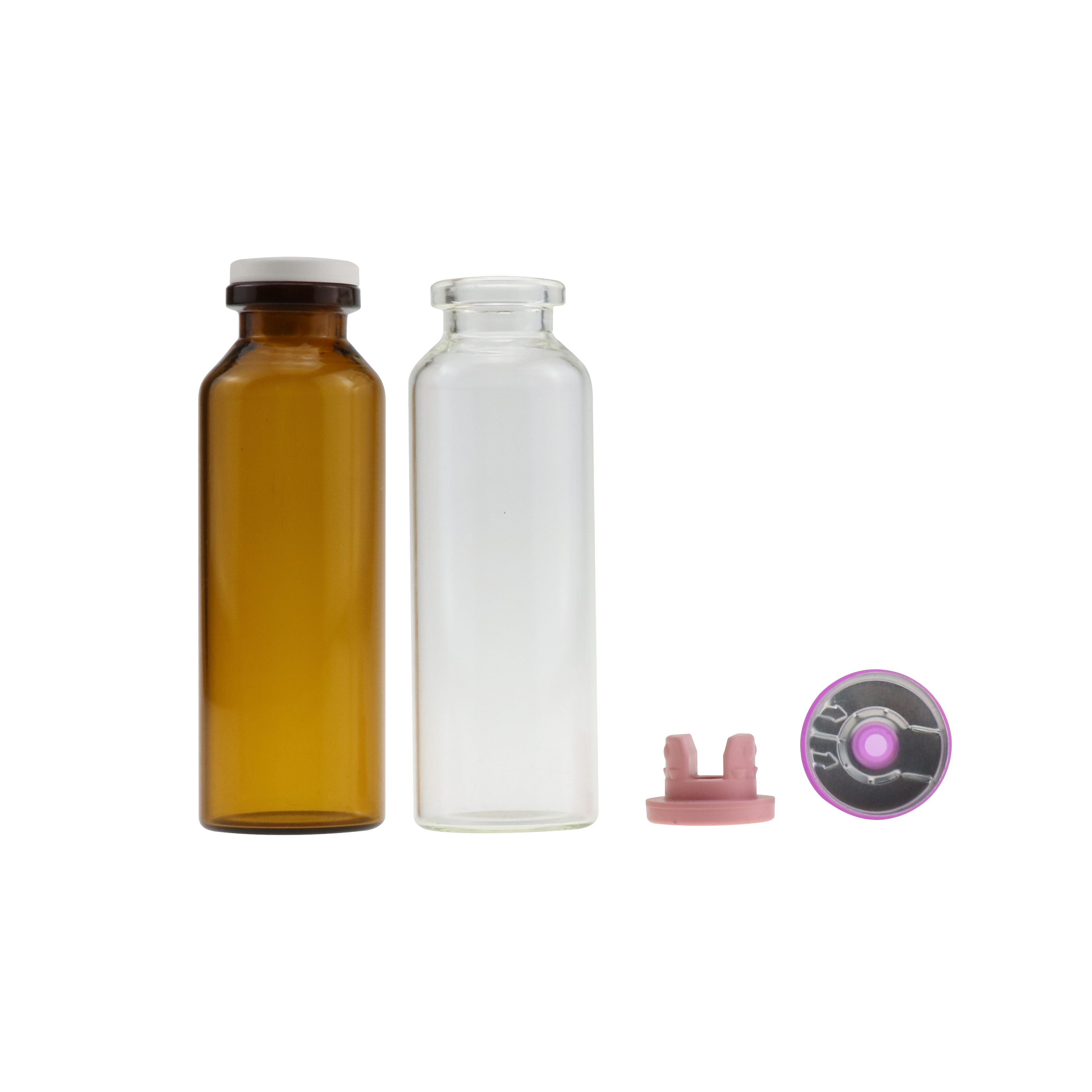 Mini pill test tube glass bottle vial penicillin essential oil jar with rubber stopper and rubber stopper