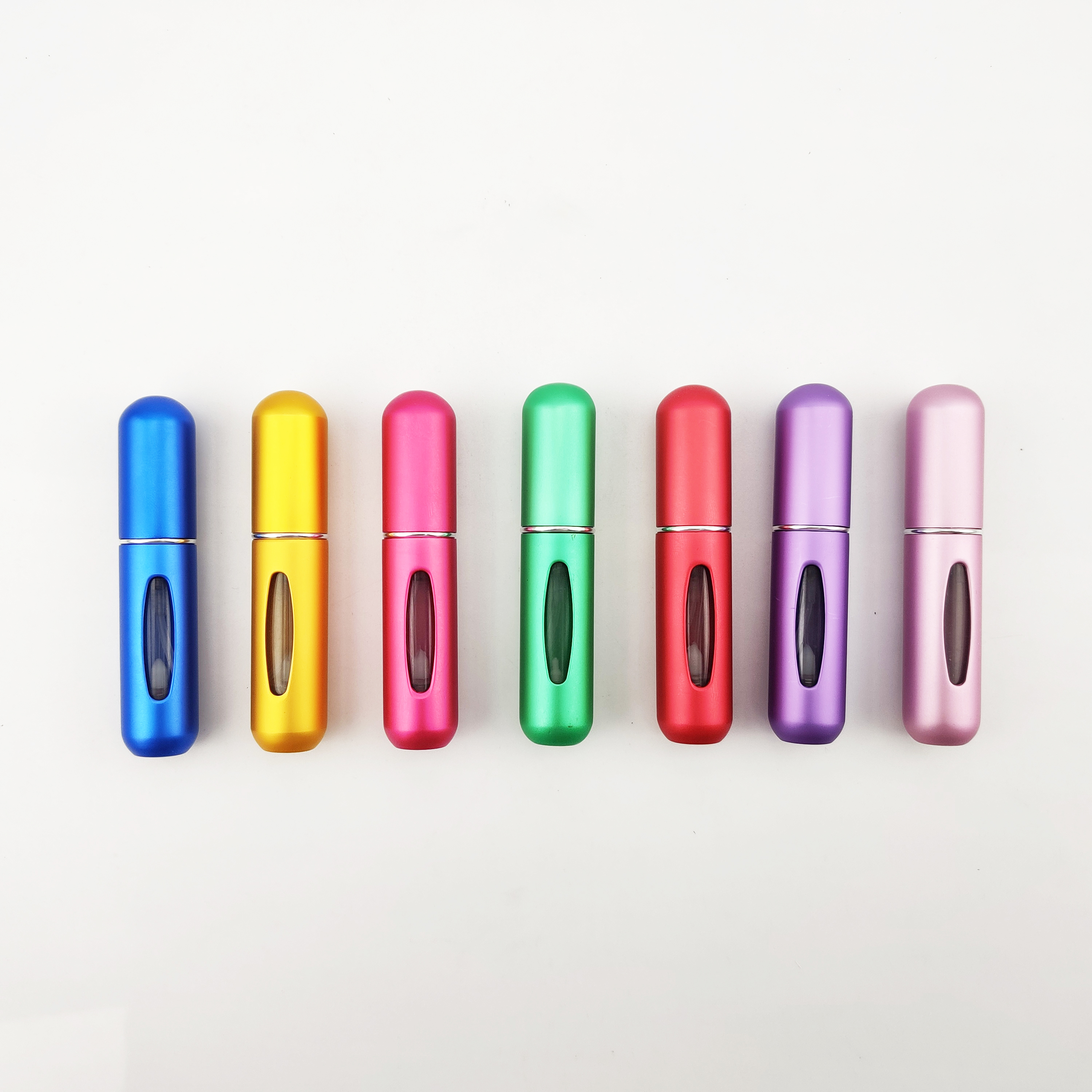 Mini portable 5ml colorful glass bottle empty perfume bottle
