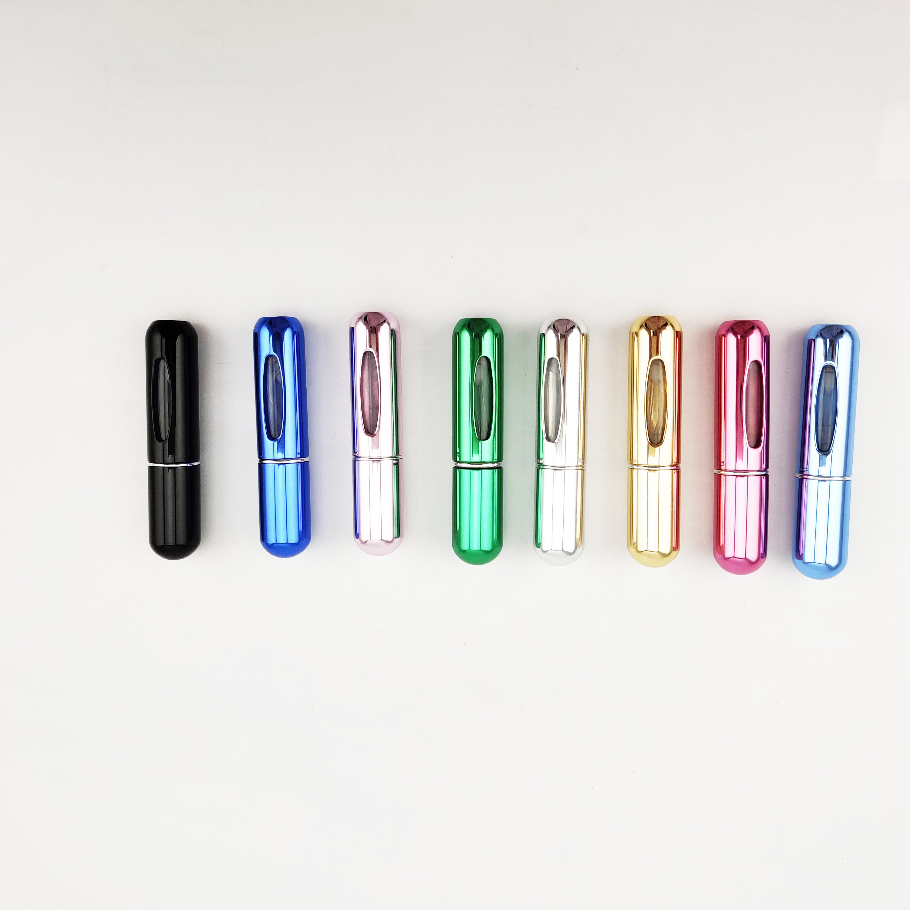 Mini portable 5ml colorful glass bottle empty perfume bottle