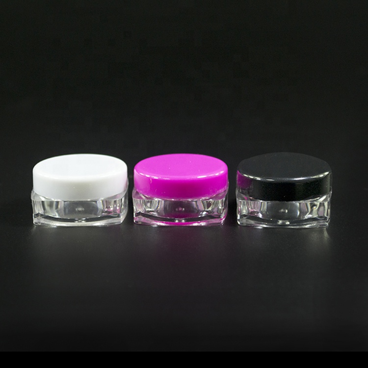 Mini round square 3g 5g skin care cosmetic cream jar