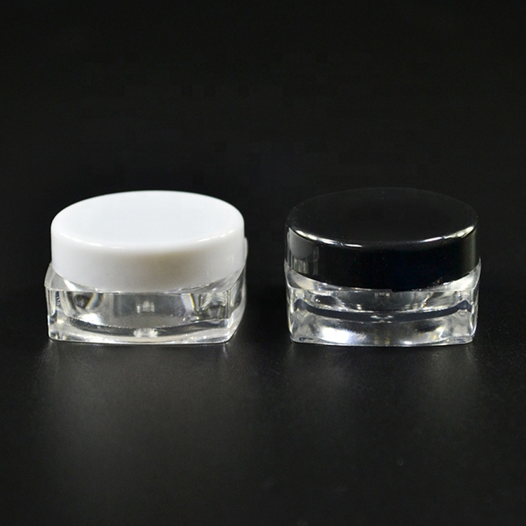Mini round square 3g 5g skin care cosmetic cream jar