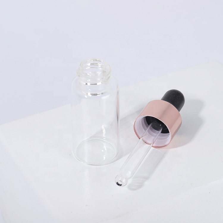 Mini sample vials amber clear glass dropper bottle 1ml 2ml 3ml 5ml for essential oil