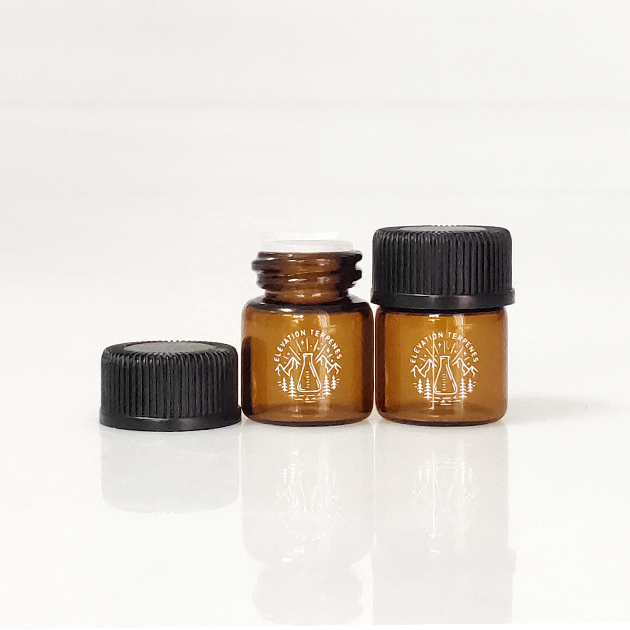 Mini sample vials clear amber glass blue dropper bottle 1ml 2ml 3ml 5ml for essential oil