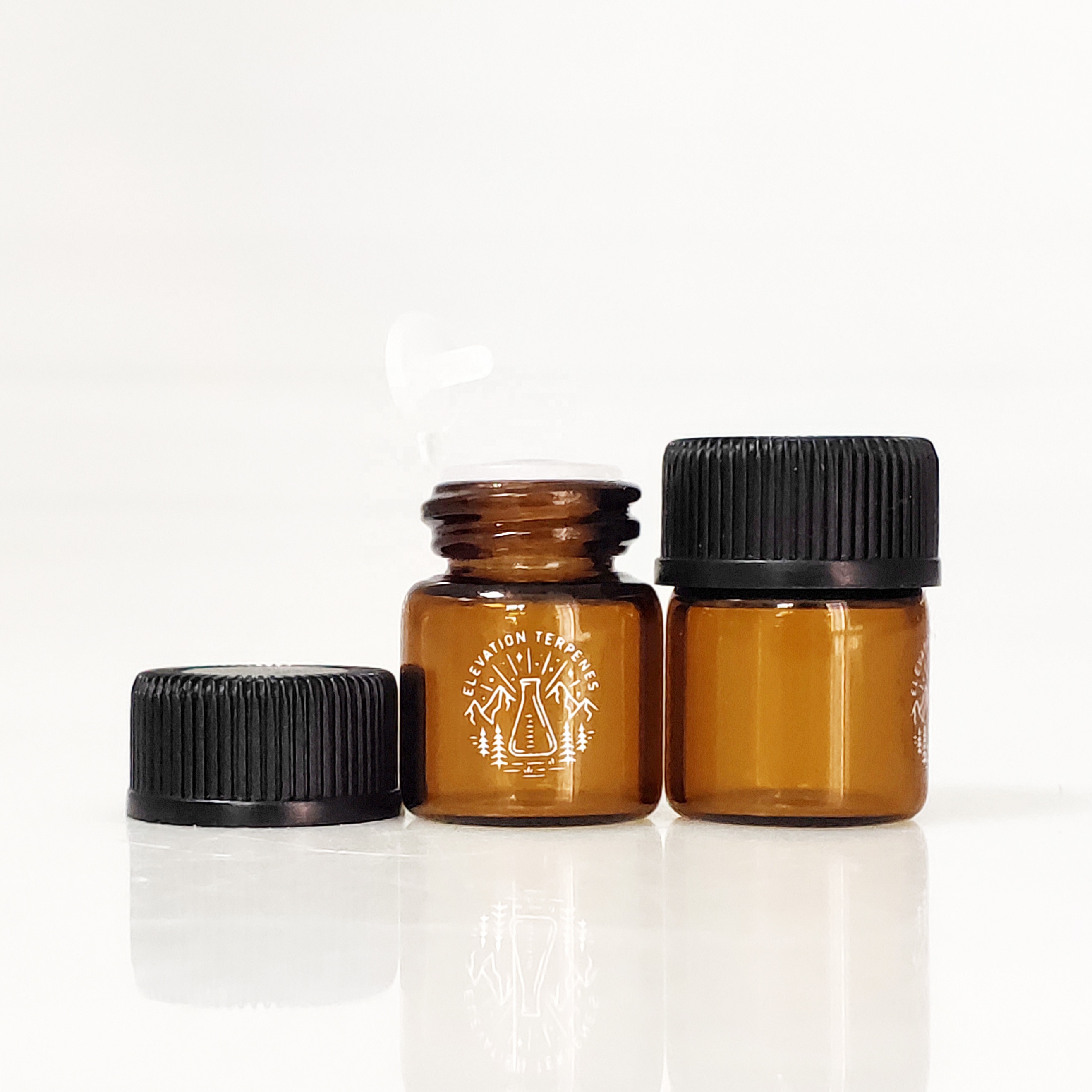 Mini sample vials clear amber glass blue dropper bottle 1ml 2ml 3ml 5ml for essential oil