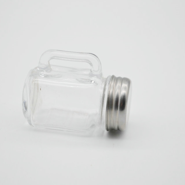 Mini size 40ml glass mason spice handle jar seasoning shaker glass bottlel for kitchen