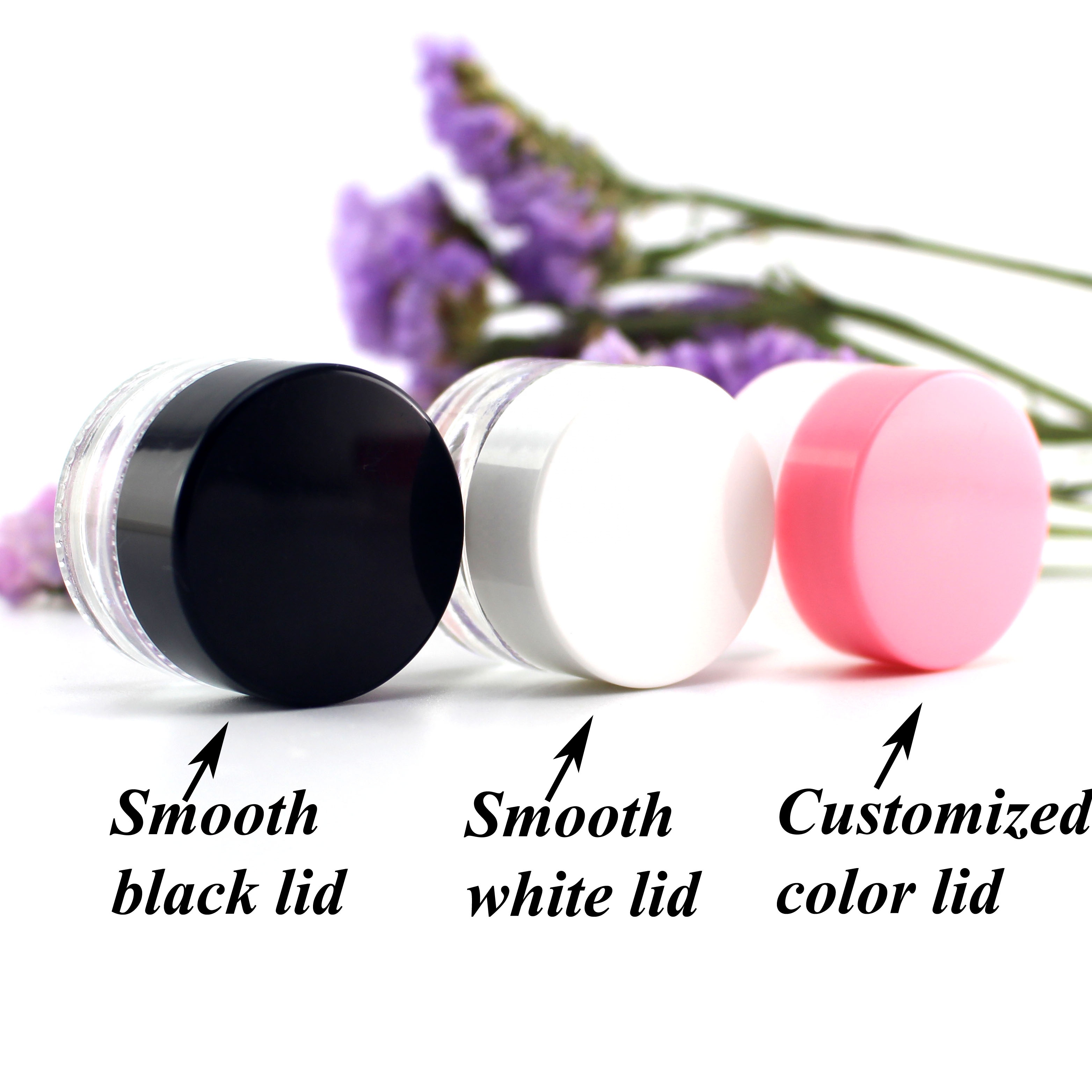 Mini size eye cream use 5ml cosmetic container glass jar empty cream jar wholesale 5g clear frosted glass jar with white lid