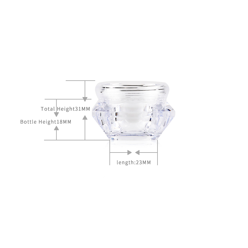 Mini travel box 5g 10g 15g skincare empty AS cream sample cosmetic jar jars small plastic bottle